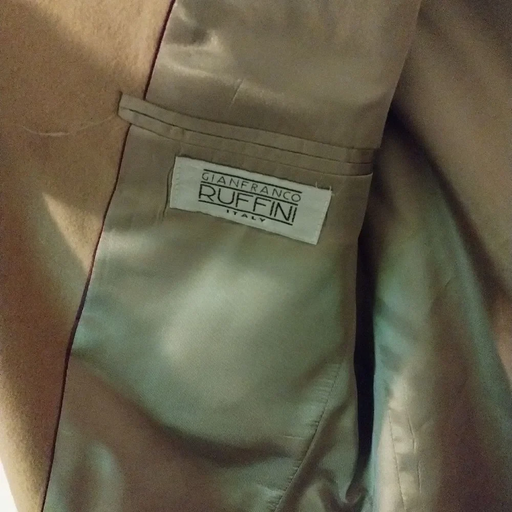 Gianfranco Ruffini Camel Hair Jacket Size 42